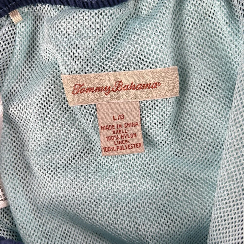 Tommy Bahama Relax Shorts Mens Large Blue Swim Trunks Cargo Mesh Lined Quick Dry